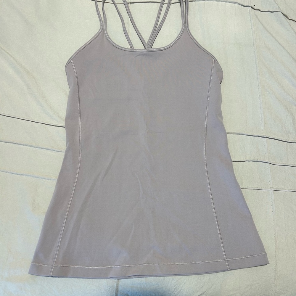 lululemon athletica Pinkish Gray Tank Top